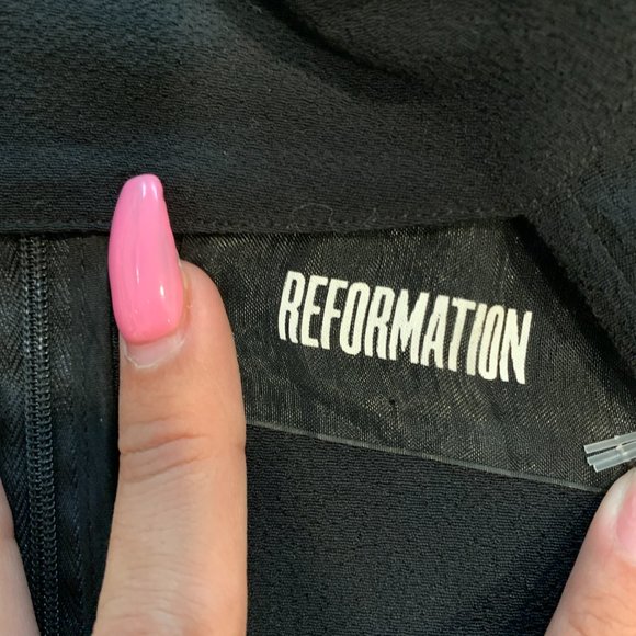 Not for Sale: Reformation Black Campbell Long Sleeve Dress - Picture 4 of 5